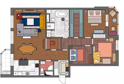 Intérieur spectaculaire, fonctionnalité et 5 chambres: dans cet appartement pensait tout 5378_46