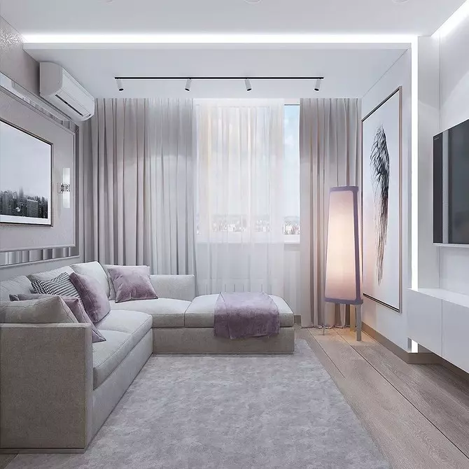 5 Hlavní principy designu v obývacím pokoji v obývacím pokoji 30m². M. 5414_102