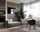5 Principios principales del diseño de la sala de estar de la cocina de 30 metros cuadrados. METRO. 5414_113