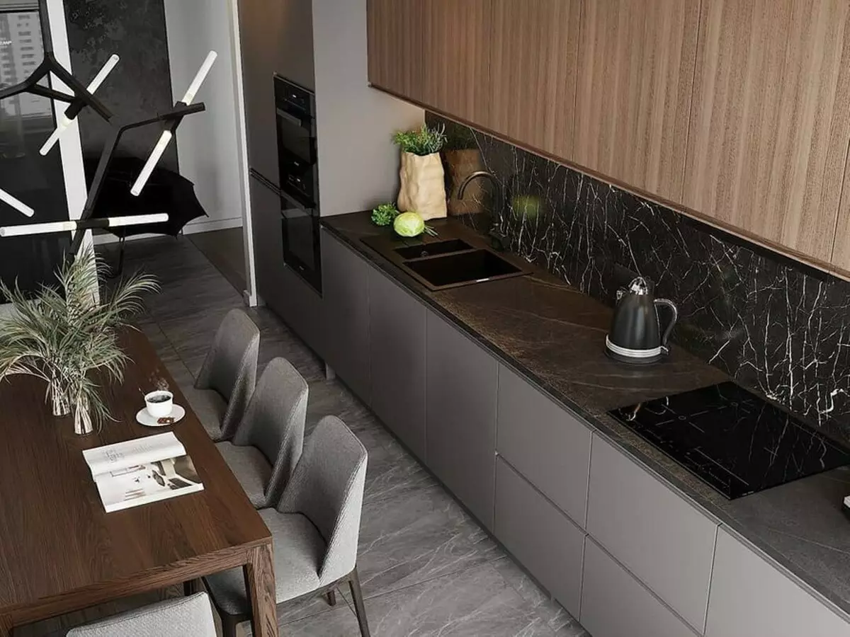 5 Tärkein periaatteet design keittiö-olohuoneen pinta-ala on 30 neliömetriä. M. 5414_120