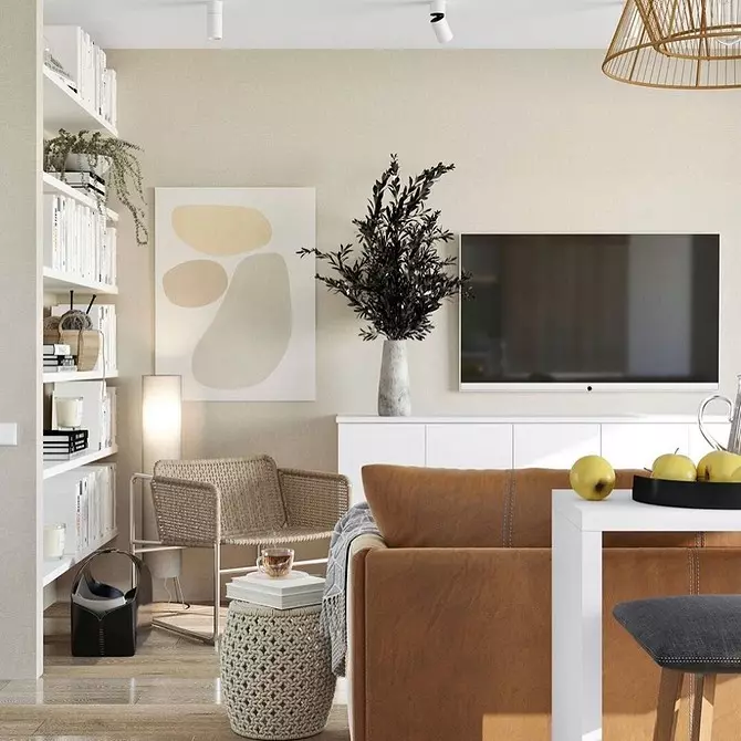 5 Principios principais do deseño Zapat-Living Room área de 30 metros cadrados. M. 5414_133