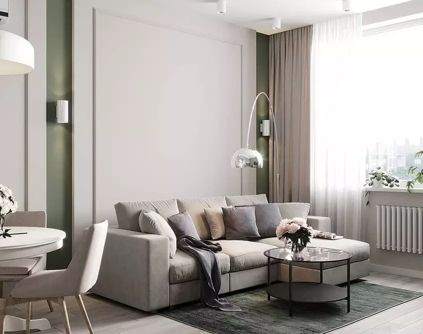 5 Hlavní principy designu v obývacím pokoji v obývacím pokoji 30m². M. 5414_136