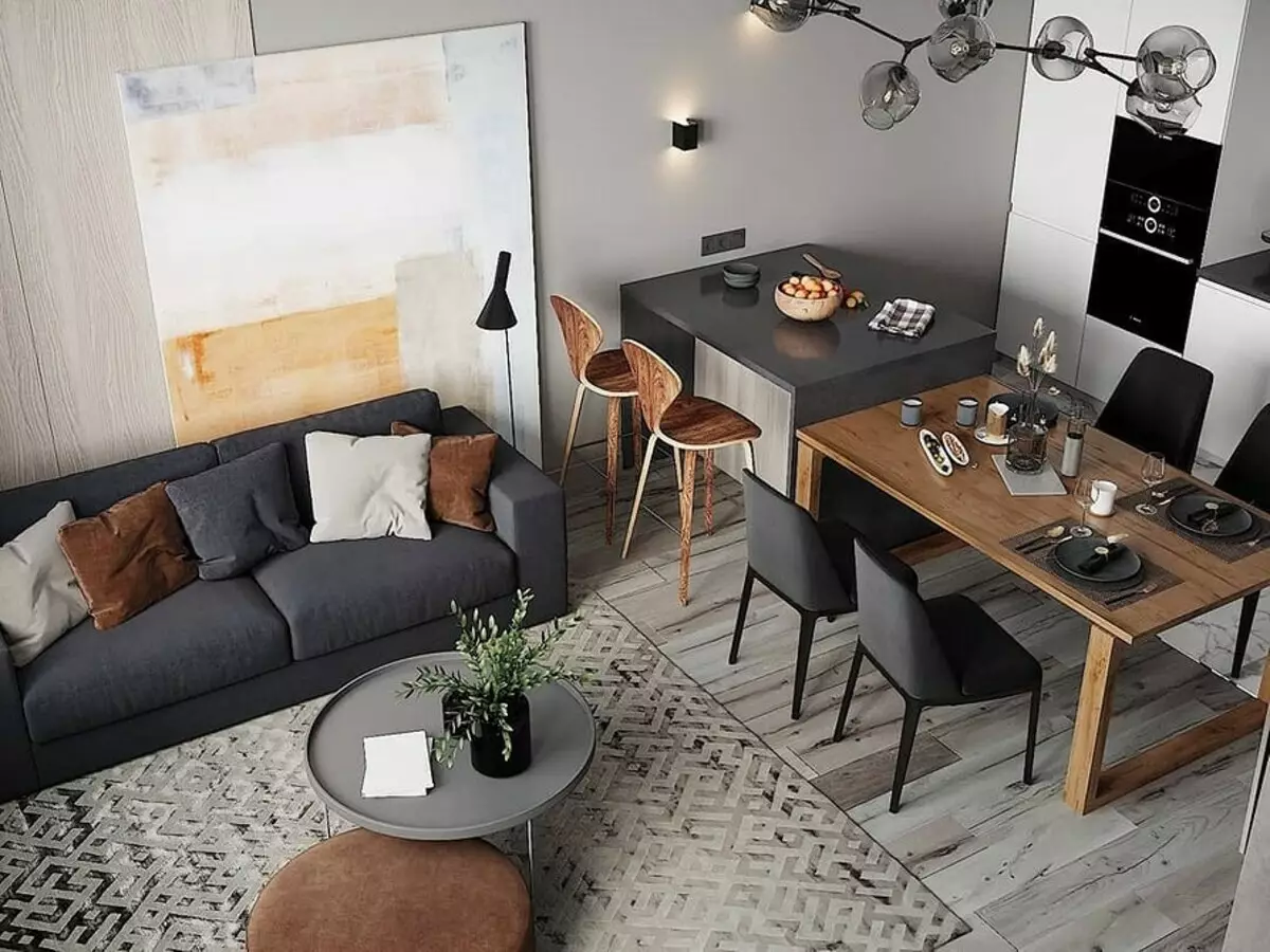 5 Principios principais do deseño Zapat-Living Room área de 30 metros cadrados. M. 5414_137