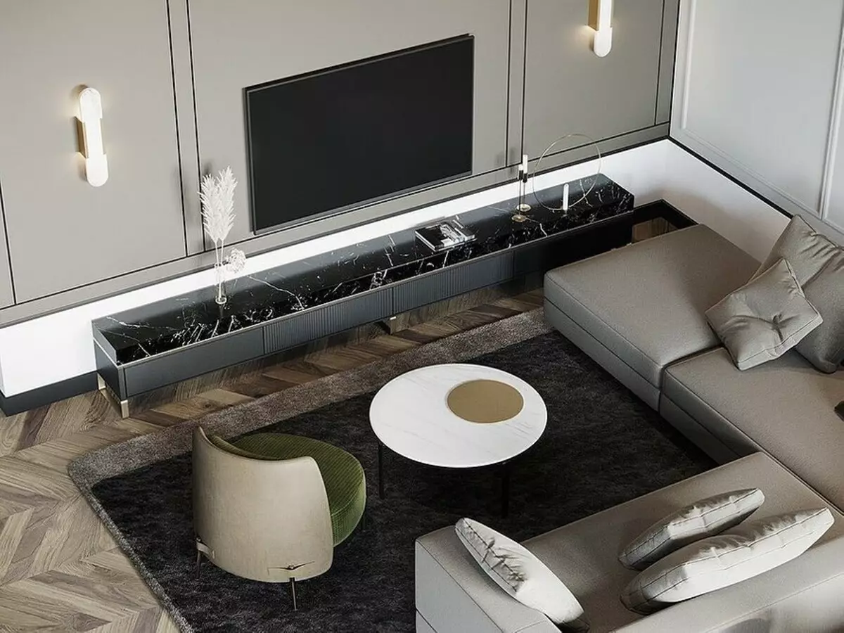 5 Principios principais do deseño Zapat-Living Room área de 30 metros cadrados. M. 5414_14
