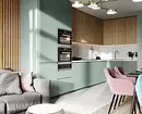 5 pangunahing prinsipyo ng disenyo ng kitchen-living room area na 30 square meters. M. 5414_152