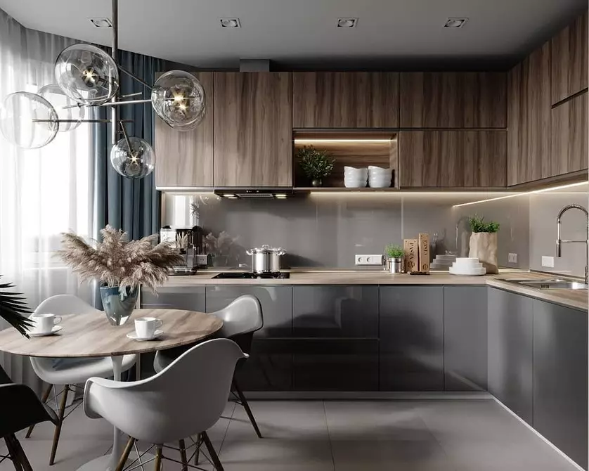 5 اصل اصلی طراحی اتاق آشپزخانه - اتاق نشیمن 30 متر مربع. M. 5414_163