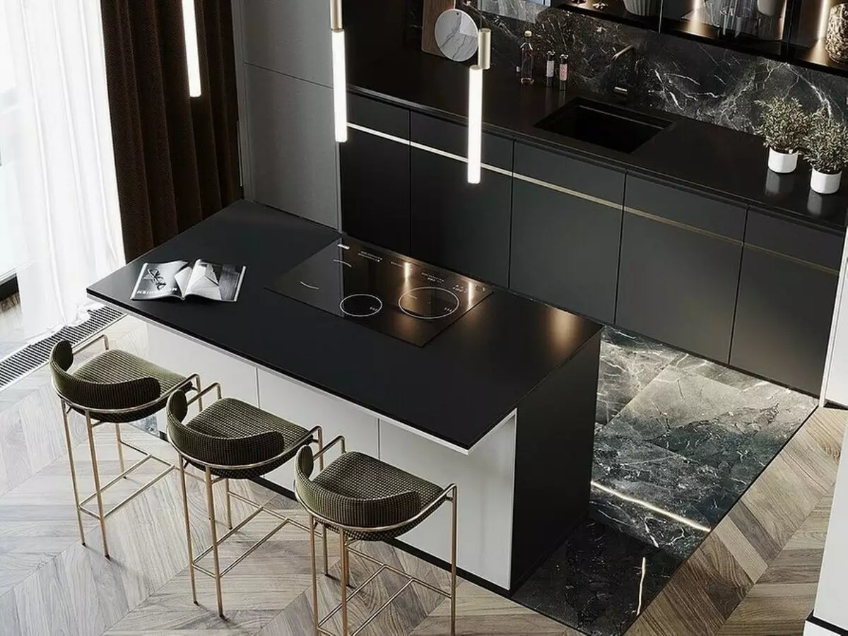 5 Tärkein periaatteet design keittiö-olohuoneen pinta-ala on 30 neliömetriä. M. 5414_35