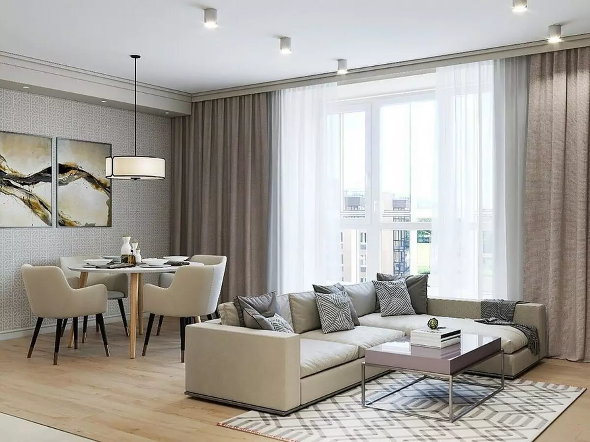 5 Principios principais do deseño Zapat-Living Room área de 30 metros cadrados. M. 5414_60