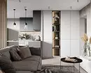 5 Principios principales del diseño de la sala de estar de la cocina de 30 metros cuadrados. METRO. 5414_77