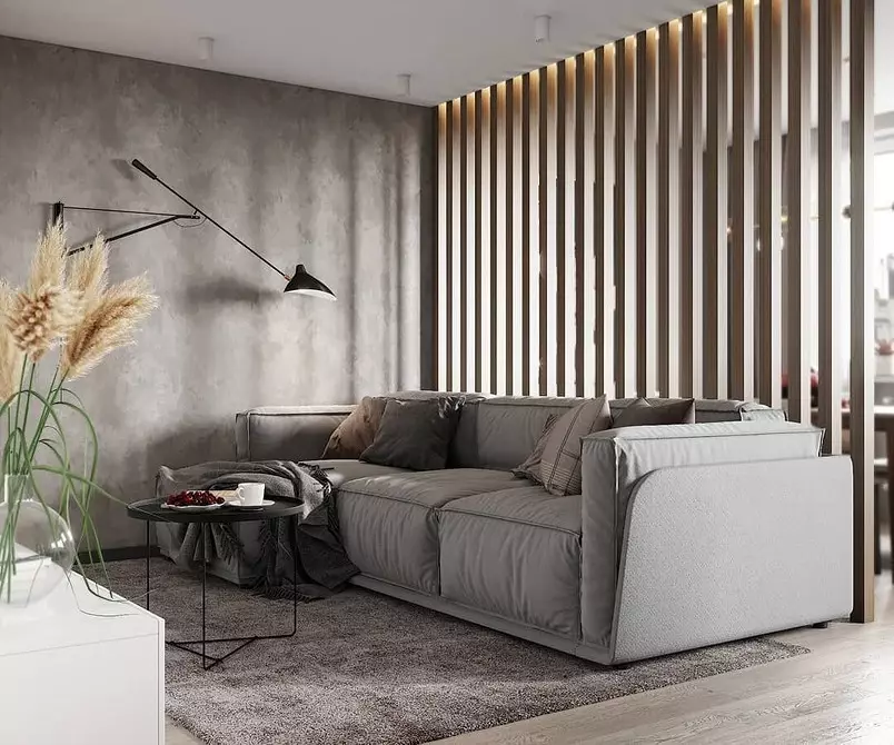 5 Principios principales del diseño de la sala de estar de la cocina de 30 metros cuadrados. METRO. 5414_81