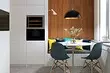 12 projektia pro, esimerkistä, joista voit sijoittaa keittiön olohuoneen suunnittelun, jossa on 12 neliömetriä. M.