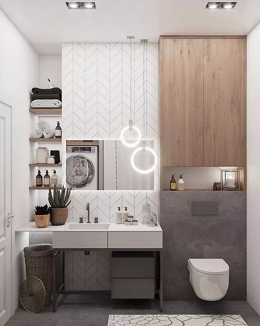 फिनिश में असबाबवाला फर्नीचर से सोने तक: बाथरूम के डिजाइन के लिए 6 अप्रत्याशित निर्णय 5456_20