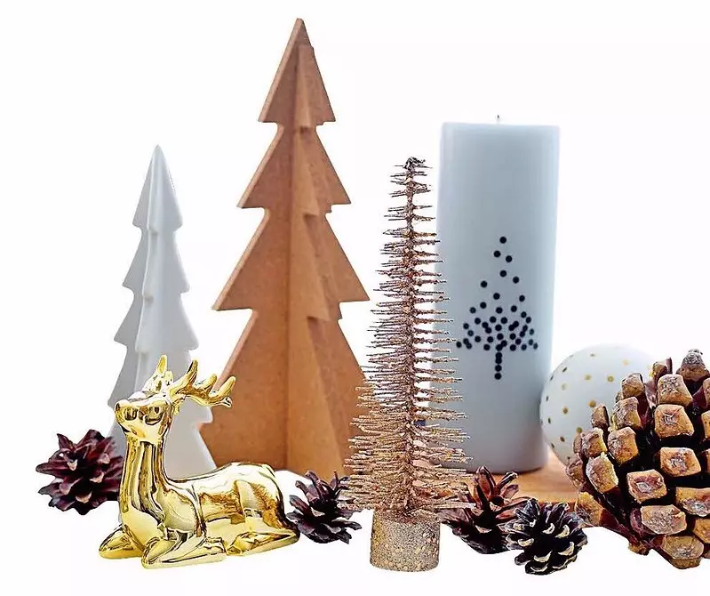 Non seulement arbre de Noël: 10 zones pour la décoration de la maison festive 5516_34