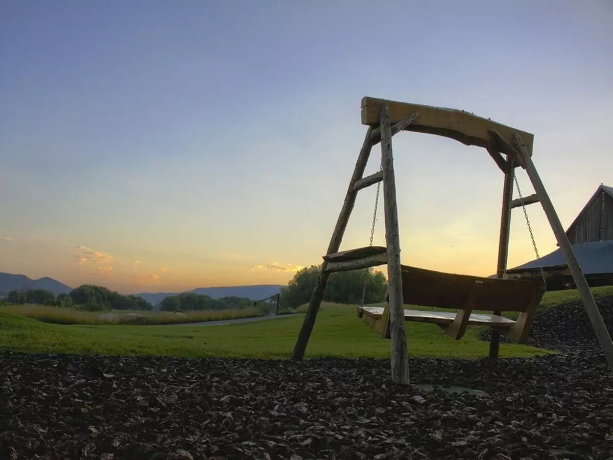 Kita nggawe kebon swings saka kayu nganggo tangan dhewe: kelas master sing bisa dingerteni 5528_5