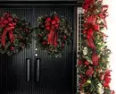 Si të dekoroj derën në Vitin e Ri: 5 opsionet më të bukura 5530_61