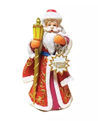 Фир-агач уенчык фонарь белән Санта Клаус