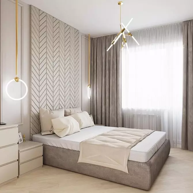 Designul dormitorului în culori ușoare (82 de fotografii) 5551_61