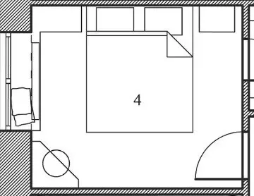 Vi udarbejder et soveværelse på 11 kvadratmeter. M: Tre planlægningsmuligheder og design ideer 5561_14
