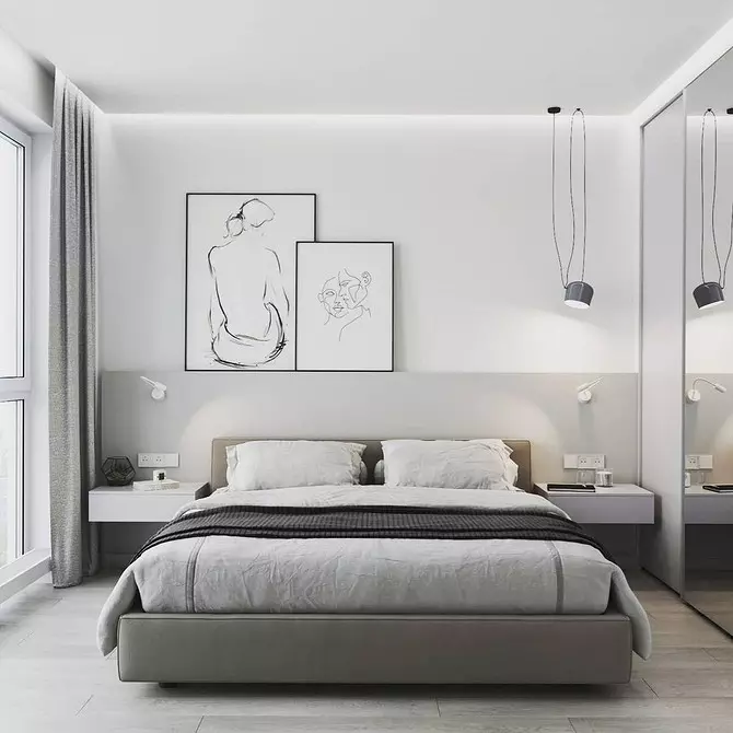 We draw up a bedroom of 11 square meters. M: Three Planning Options and Design Ideas 5561_30
