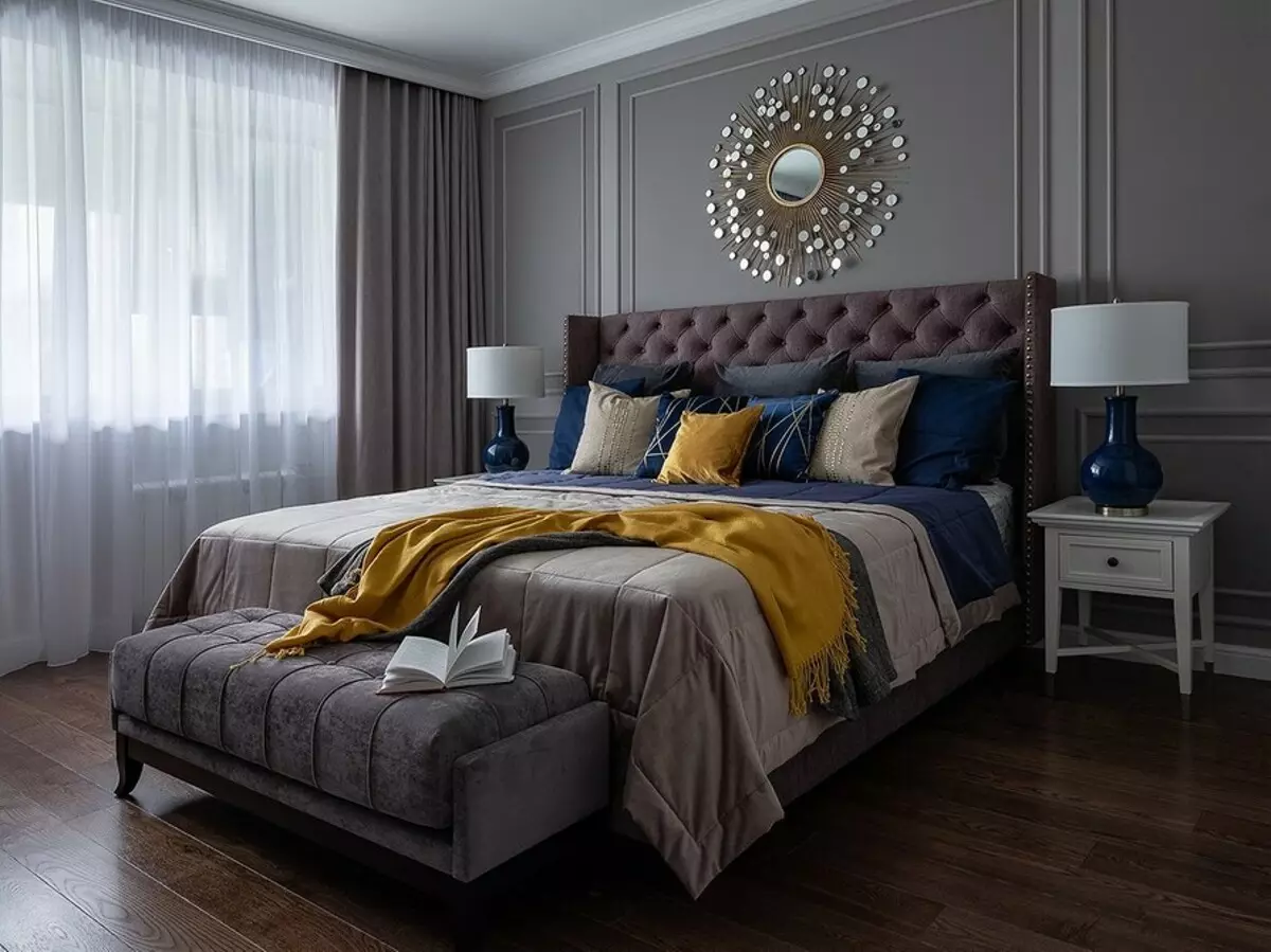 Hur man gör sovrummet interiör visuellt dyrare: 6 lösningar som kommer att fungera 5591_25