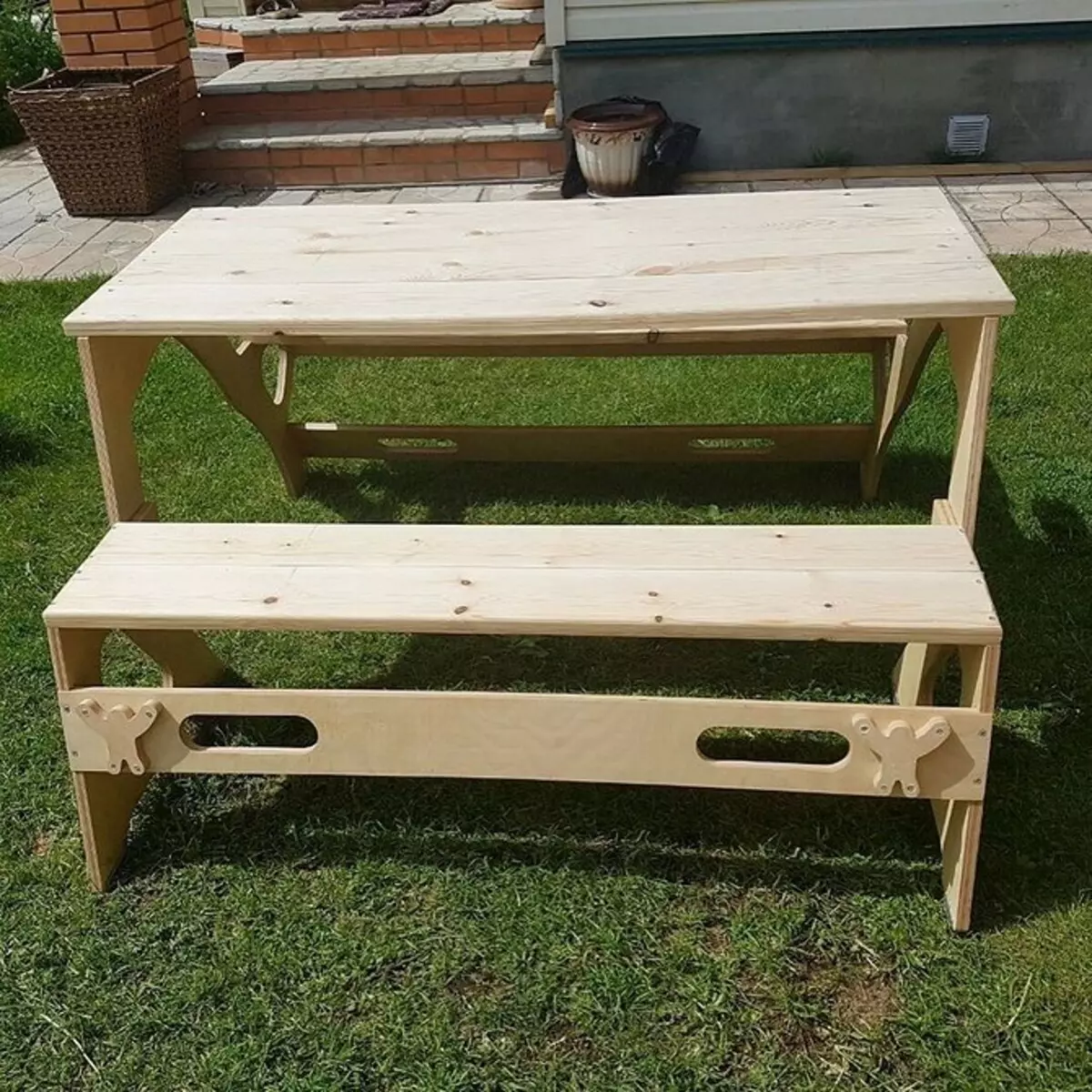 Cara Nggawe Transformer Bench Tabel kanthi Tangan Sampeyan: Gambar Gambar Gambar lan Desain 5800_24