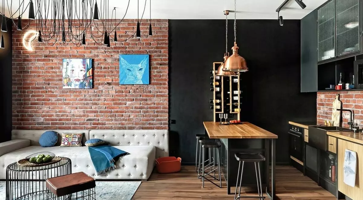 Mix Loft și Shebbbi Chic: interiorul unui apartament inspirat de atmosfera cluburilor și restaurantelor Sf. Petersburg