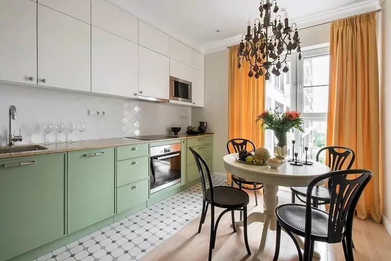 It is stylish: 8 kitchens, where two floor coatings combined 5953_42