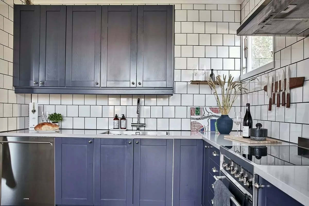 हम एक निजी घर (56 तस्वीरें) में रसोई के इंटीरियर को आकर्षित करते हैं 5996_78