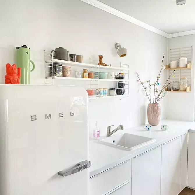 Cozinha branca com bancada branca: 5 opções de design e 50 fotos 5999_14
