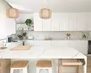Fehér konyha fehér pultval: 5 design opciók és 50 fotó 5999_24