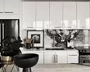 Beyaz tezgah ile beyaz mutfak: 5 Tasarım seçenekleri ve 50 fotoğraf 5999_29