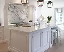 Baltā virtuve ar baltu countertop: 5 dizaina opcijas un 50 fotogrāfijas 5999_51
