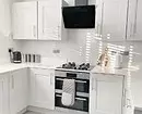 Cucina bianca con controsoffitto bianco: 5 opzioni di progettazione e 50 foto 5999_8