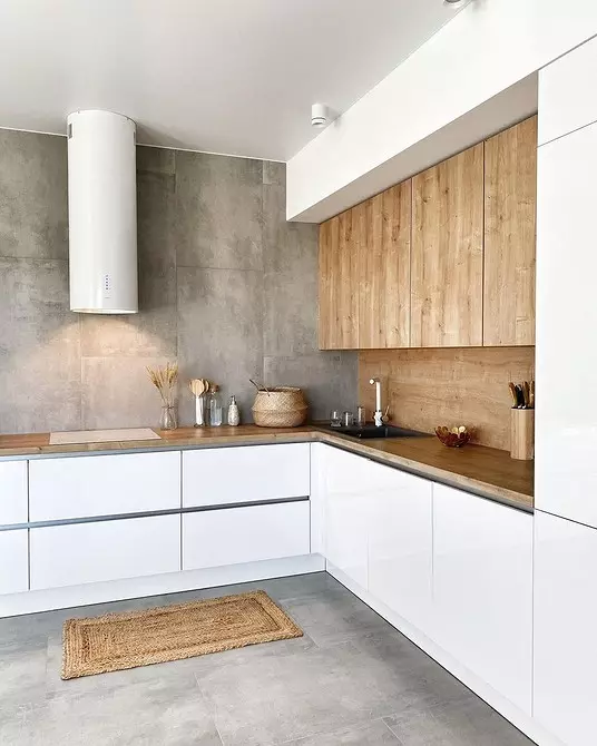 Witte keuken met houten aanrecht (42 foto's) 6019_41