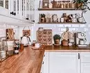 Біла кухня з дерев'яною стільницею (42 фото) 6019_7