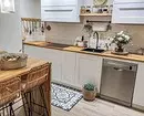 Bílá kuchyně s dřevěnou desku (42 fotografií) \ t 6019_81