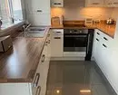 Белая кухня з драўлянай стальніцай (42 фота) 6019_83