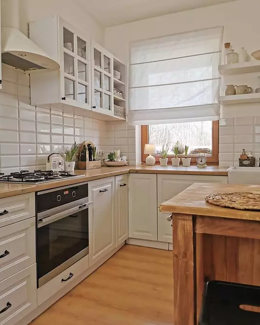 White kitchen with wooden countertop (42 photos) 6019_85