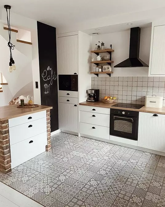 آشپزخانه سفید با صندلی های چوبی (42 عکس) 6019_89