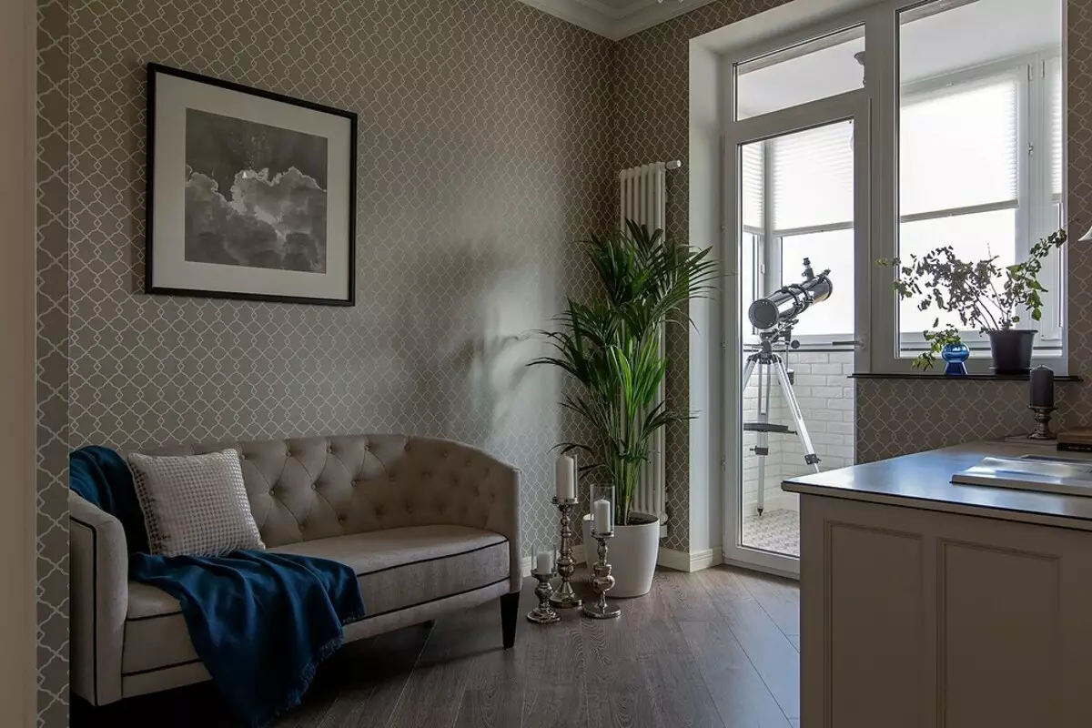 Apartament pentru o familie mare: clasic modern în gamme gri-alb 6032_36
