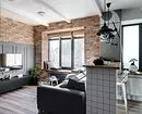 Design Apartment Studio area di 30 metri quadrati. M: 10 esempi reali (e portali a ripetere) 6041_116
