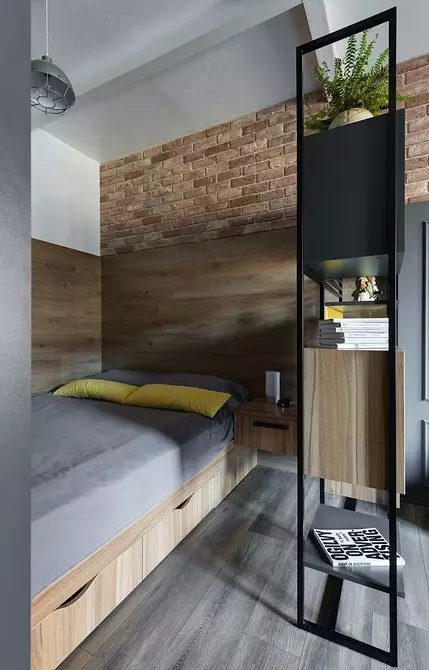 Design de apartamente Studio zona de 30 de metri pătrați. M: 10 exemple reale (și să le aducă repetarea) 6041_127