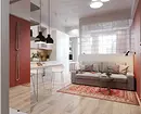 Design Apartment Studio area di 30 metri quadrati. M: 10 esempi reali (e portali a ripetere) 6041_68