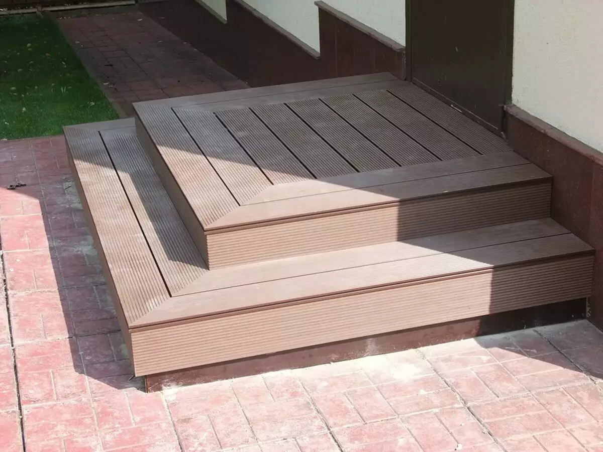 Jak udělat kroky na veranku ze dřeva a DPK to udělat sami: krok za krokem 6051_39