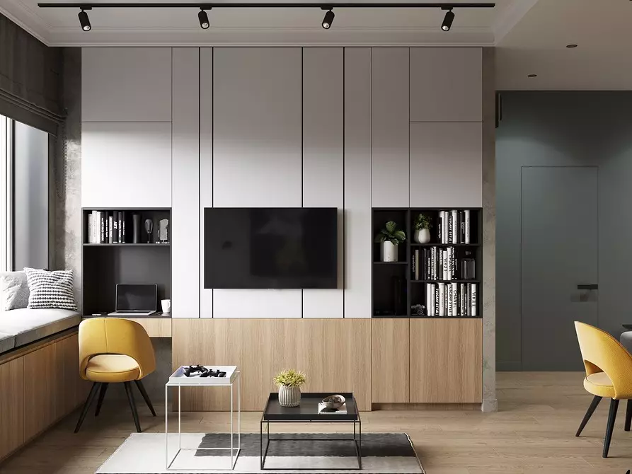 Desde Dvroshka y árbol: apartamento con estilo con armario y dos baños. 6117_36