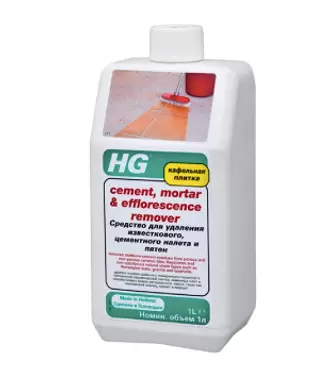Hg para eliminar cal, placa de cemento e manchas