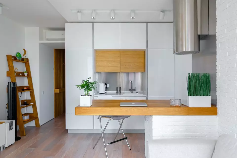 Design de l'appartement avec une superficie de 33 mètres carrés. M: Comment faire de l'espace fonctionnel et élégant 6173_9