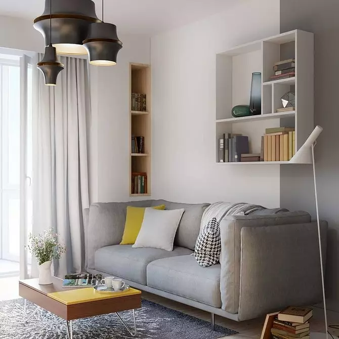 7 Užitečné a pohodlné nápady pro výrobu malého obývacího pokoje 628_21
