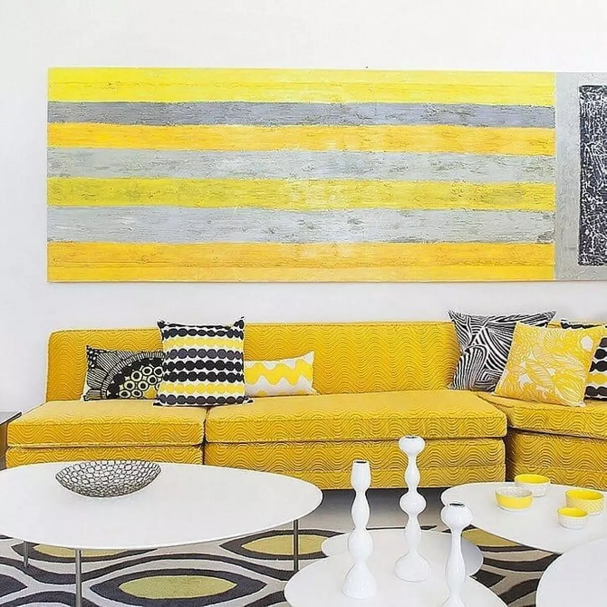 Vypracujeme interiér ve žlutých barvách: 4 Univerzální rady a nejlepší kombinaci 6342_92