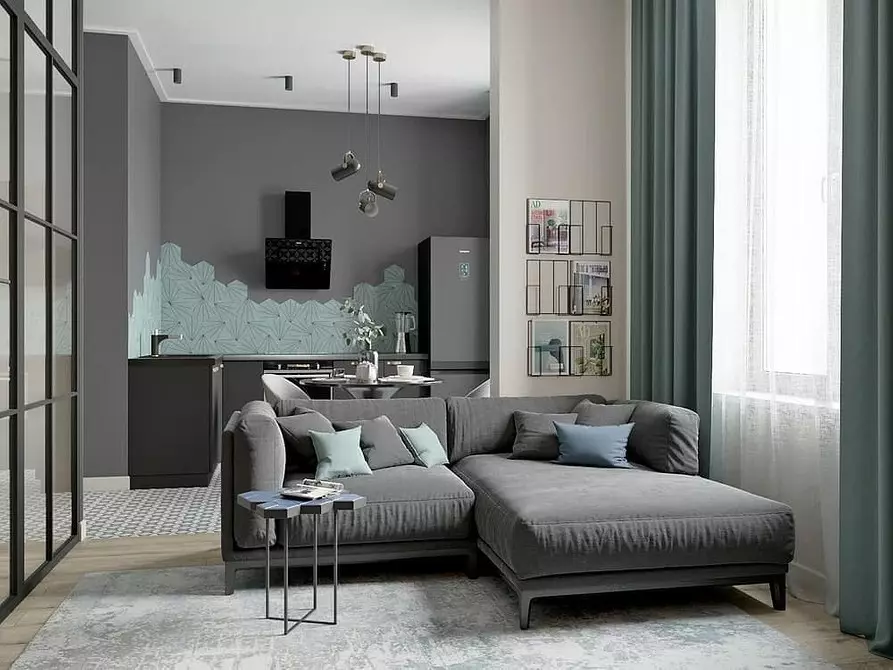 Trendy 2020: 70 Možnosti pre módne záclony v obývacej izbe 6418_125